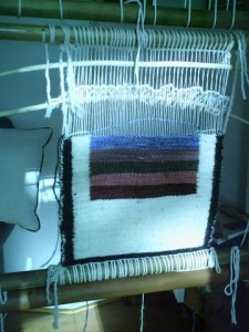 sampler on Navajo loom